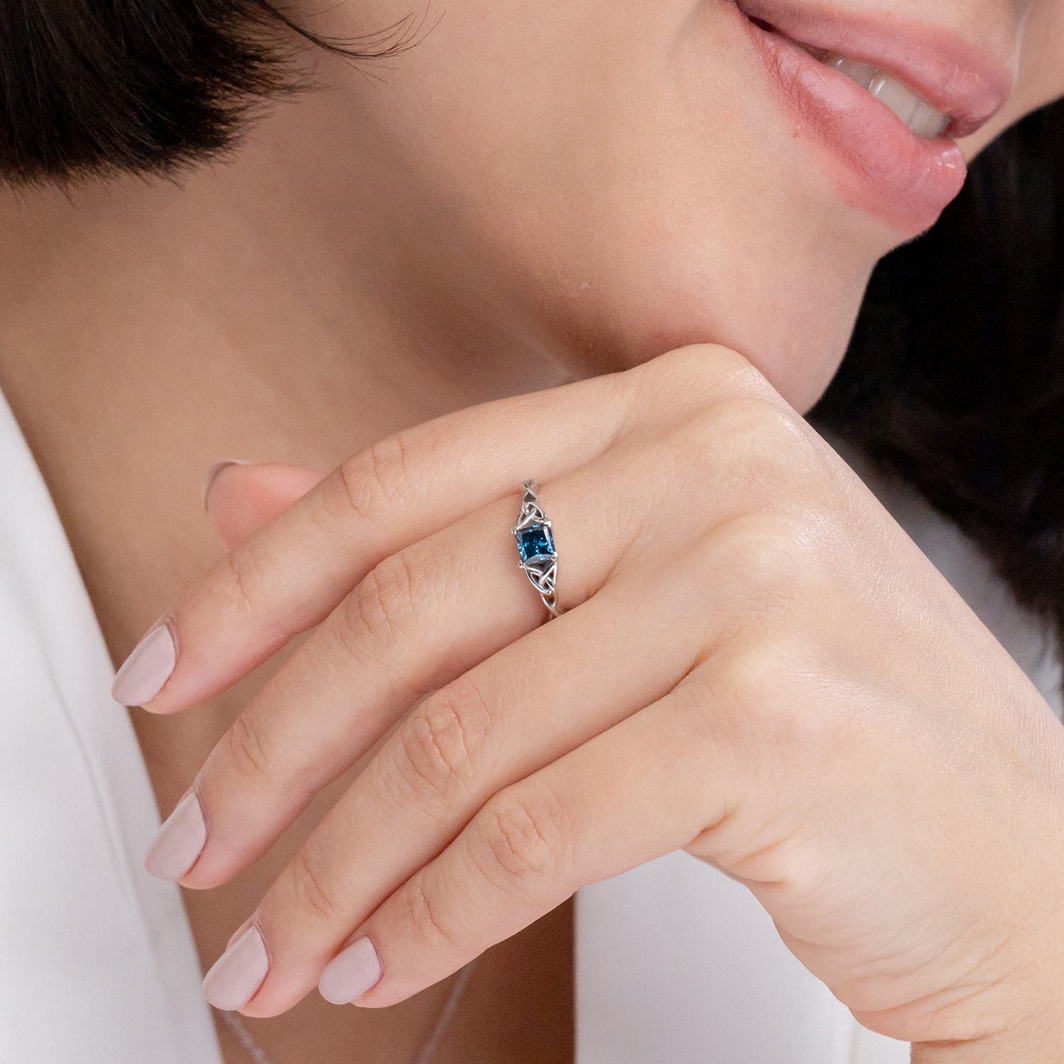 One Carat Oval Blue Diamond Ring | Barkev's